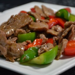 เนื้อผัดพริกหวาน青椒牛肉