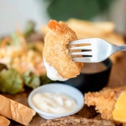 กุ้งชุบเกล็ดขนมปังทอด