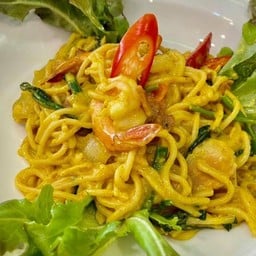 สปาเก็ตตี้ผัดผงกะหรี่ทะเล ส่งฟรี