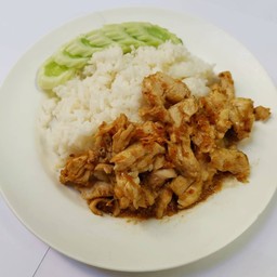 ข้าวราดทอดกระเทียม