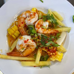 ยำกุ้งสุก ไม่ร้า