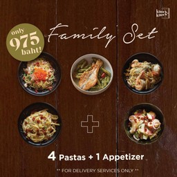 Family Set (4 Pastas + 1 Appetizer)