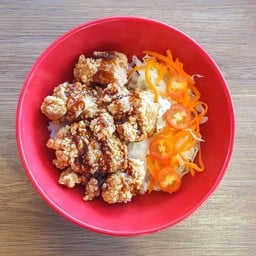 ข้าวหน้า ไก่ทอดคาราเกะ