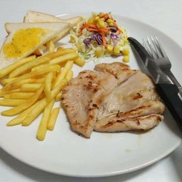 สเต็กไก่พริกไทยดำ