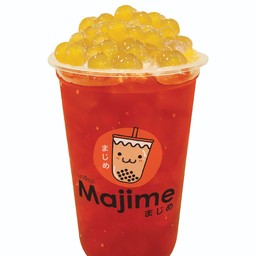 น้ำสตอเบอรี่โซดาใส่ไข่มุก