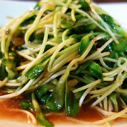 ต้นอ่อนทานตะวันผัดน้ำมันหอย
