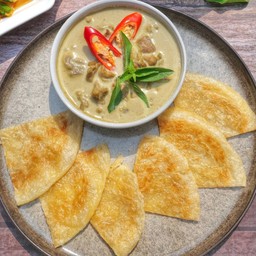 โรตีแกงเขียวหวานไก่