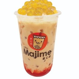 ชาสตอเบอรี่ใส่ไข่มุก