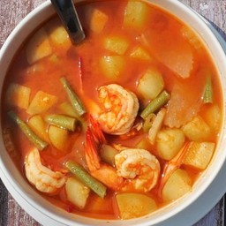 แกงส้มเมล่อนอ่อนกุ้ง