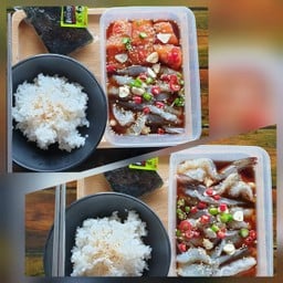 แซลม่อนผสมกุ้งดอง + กุ้งดอง