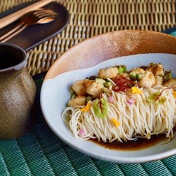 คาเปลลินี่เย็น เต้าหู้หิมะซอสยูสุ