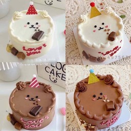 Mr.bear & Ms bear Minimalist cake for whoom