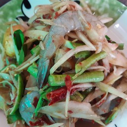 ตำปลาร้ากุ้งสด