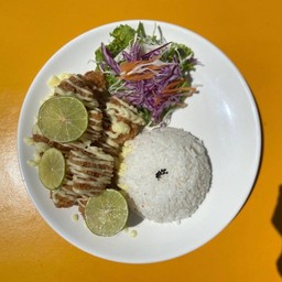 ข้าวไก่ซีซาร์สลัดเลมอน