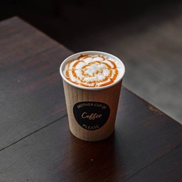 คาราเมลแมคคิอาโต ร้อนHot Caramel Macchiato