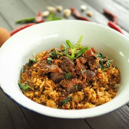 ข้าวคลุก หมูตุ๋น