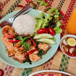 ข้าว - ผัดใบกะเพรา