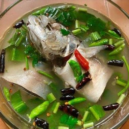 Mackerel Tom Yum With Basil Leaves
