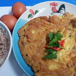 ไข่เจียวหมูสับ(กับข้าว)