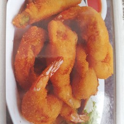 กุ้งชุบแป้งทอด ไม่มีผัก