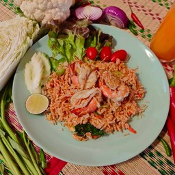 ข้าวผัดรถไฟ(ซอสพริกแดง)