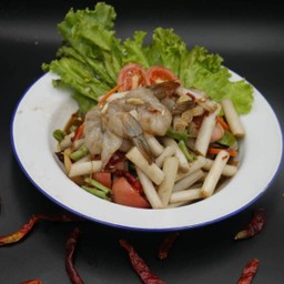 ตำไหลบัวกุ้งสด