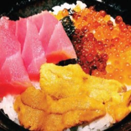 ข้าวไข่หอยเม่น ไข่แซลมอน ทูน่า