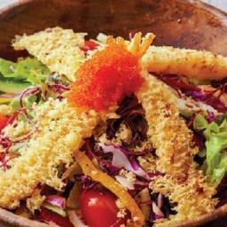 Ebi tempura salad