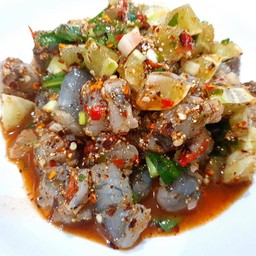 ยำกุ้งสดมะนาว