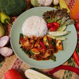 ข้าว - ผัดเผ็ด