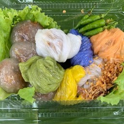 สาคู+ข้าวเกรียบปากหม้อ (มังสวิรัต)