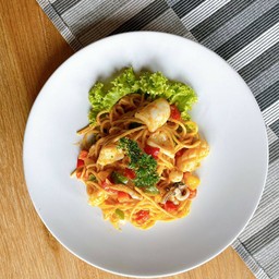 สปาเก็ตตี้ปลาหมึกไข่เค็ม