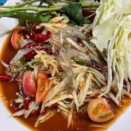 ตำปูปลาร้า กุ้งสด-กุ้งสุก