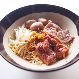 ก๋วยเตี๋ยวลูกชิ้นเนื้อ+เนื้อสด+เนื้อเปื่อย