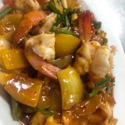 กุ้งผัดไข่เค็ม