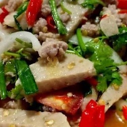 ยำหมูยอ+หมูสับ