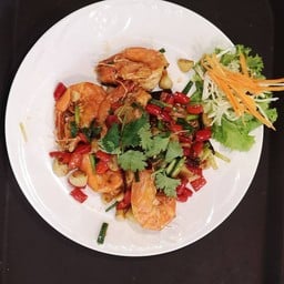 กุ้งคั่วพริกเกลือ