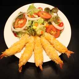 สลัดกุ้งตอปิโดทอด