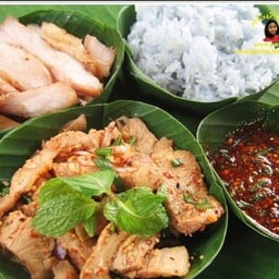 ลาบน้ำตก เนื้อ เด็กไม่ใส่พริก ไม่เอาผัก