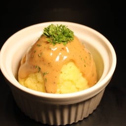 มันบดราดซอสพริกไทยดำ