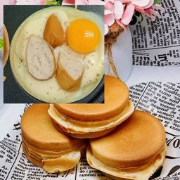 ขนมครกญี่ปุ่น โอปันยากิ ไส้กรอกไก่รมควันหนังไก่กรอบ ใส่ไข่นกกระทา หอมนุ่มอร่อย