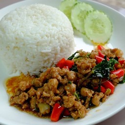 ข้าวแกงป้าเนียร ข้าวยำไก่กรอบ หน้าเทคนิคเลย
