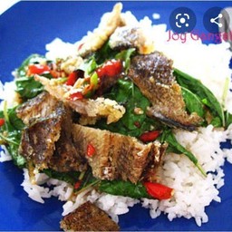 กระเพราปลาสลิดราดข้าว