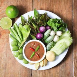 น้ำพริกกะปิ+ผักสด
