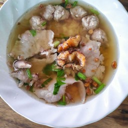 ข้าวต้มหมู (หมูสับ+หมูชิ้น)