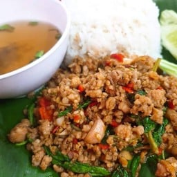 ผัดกะเพราถาดหมู