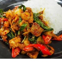 พริกแกงไก่เปนกับ