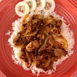 ข้าวราดผัดพริกเผาหมู