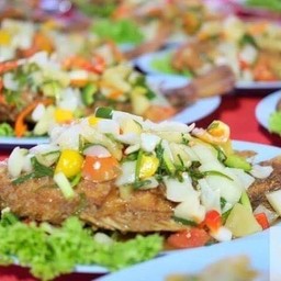 ปลาทับทิมทอด