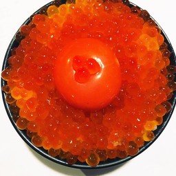 Ikura Tamago Shoyu Don (ข้าวหน้าไข่ปลาแซลมอนและไข่ดอง)